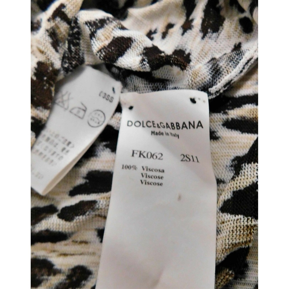Dolce Gabbana Amimalier Leopard Sheer Short Sleeve Blouse Italy sz‎ 44 - Picture 5 of 5